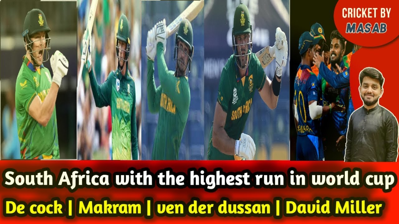 South Africa With The Highest Run In World Cup History 3 Centurions In 