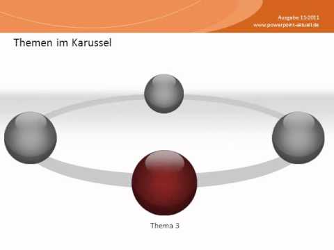 Themen Im Karussel Beispiel Fur Eine Animation In Powerpoint Folie Youtube