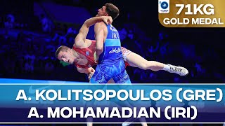 Gold Medal • GR 71Kg • Arionas KOLITSOPOULOS (GRE) vs. Ahmadreza Nourmohamad MOHAMADIAN (IRI)