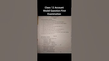 Class 12 Account Model Question 2082 #motivation #studymotivation #study #succesrules