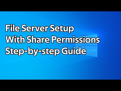 How to setup a Windows File Server Share with Security Permissions