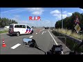 Funeral escort of a motorcycle police officer who was deliberately hit by a hit and run lorry driver