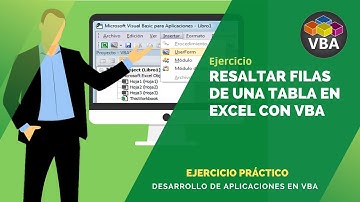 Resaltar filas en una tabla de Excel con VBA - MACRO