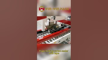 Automatic flaps folding carton sealer with tape #cartonsealer #tapingmachine #shorts