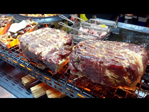 Real homemade bacon barbecue / 7일 염지, 건조 2일, 8시간 훈연, 제조과정만 10일 동문야시장 타이거 바베큐 / Korean Street Foo