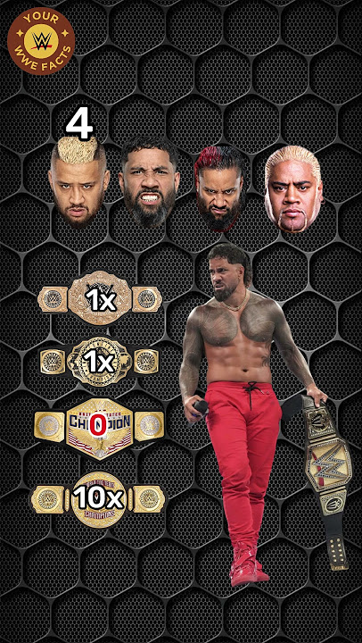 WWE Title Comparison: Solo Sikoa vs Jey Uso vs Jimmy Uso vs Rikishi #wwe #wwefacts #wrestlingfacts