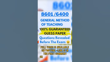 8601 General methods Of Teaching | 100 Guaranteed guess paper #aiou #pastpaper #8601Guesspaper