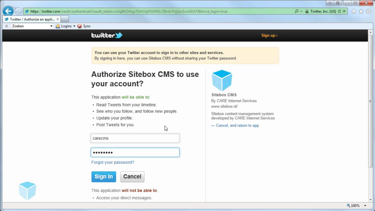 Add A Twitter Account To Sitebox Youtube Add A Twitter Account To Sitebox Youtube