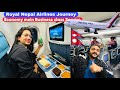 Flying luxurious royal nepal airlines a330 to kathmandu  3500 mein business class service 