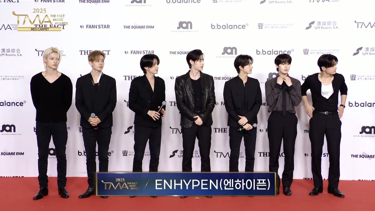 ENHYPEN FULL The Fact Music Awards 2025 Red Carpet!🖤 - YouTube