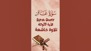 سورة غافر Surah Ghafir #اكسبلور #القاريء #راحة_نفسية #quranchapter #quransurah #duet #islamicstory