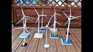 Offshore Windrad Modell Sammlung, Offshore windmill model collection