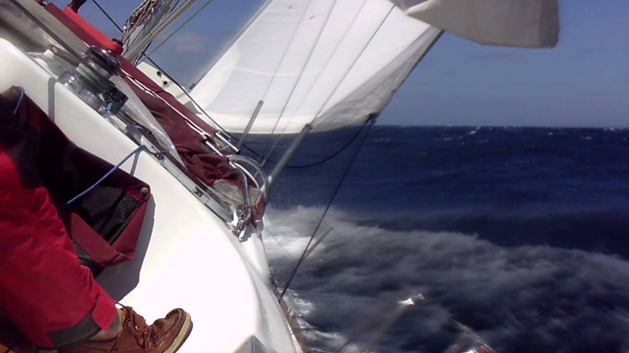 Sailing in 40kt winds YouTube