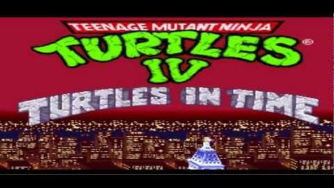 TMNT 4 Turtles in Time SNES Intro