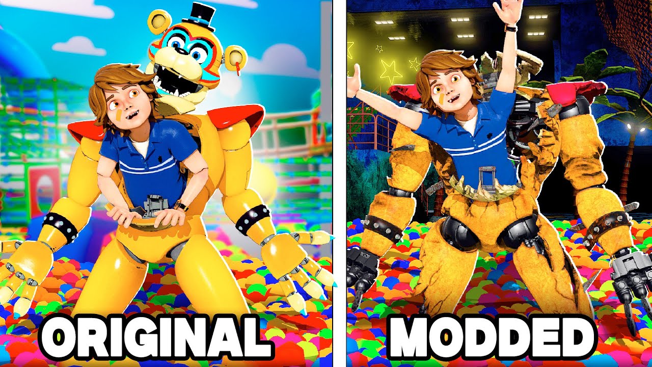 Entering ALL FNAF Animatronics in Security Breach RUIN DLC (GMod)