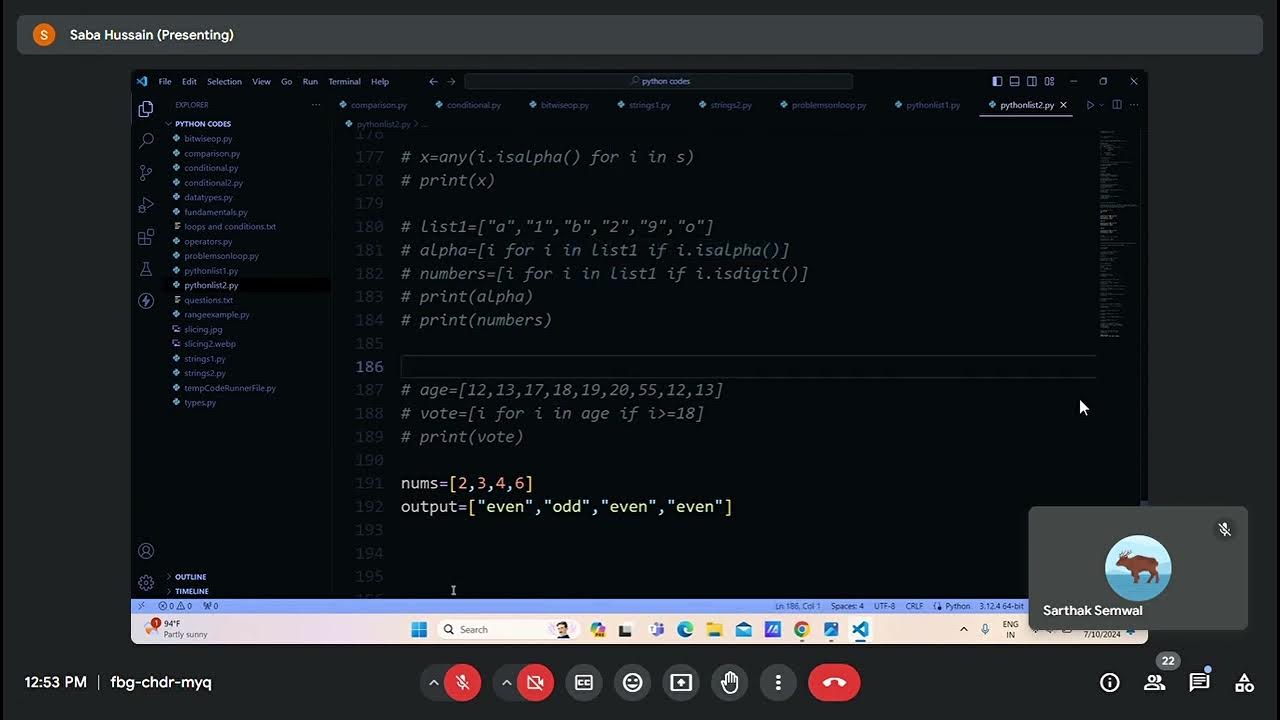 Python Class 9(3) - YouTube
