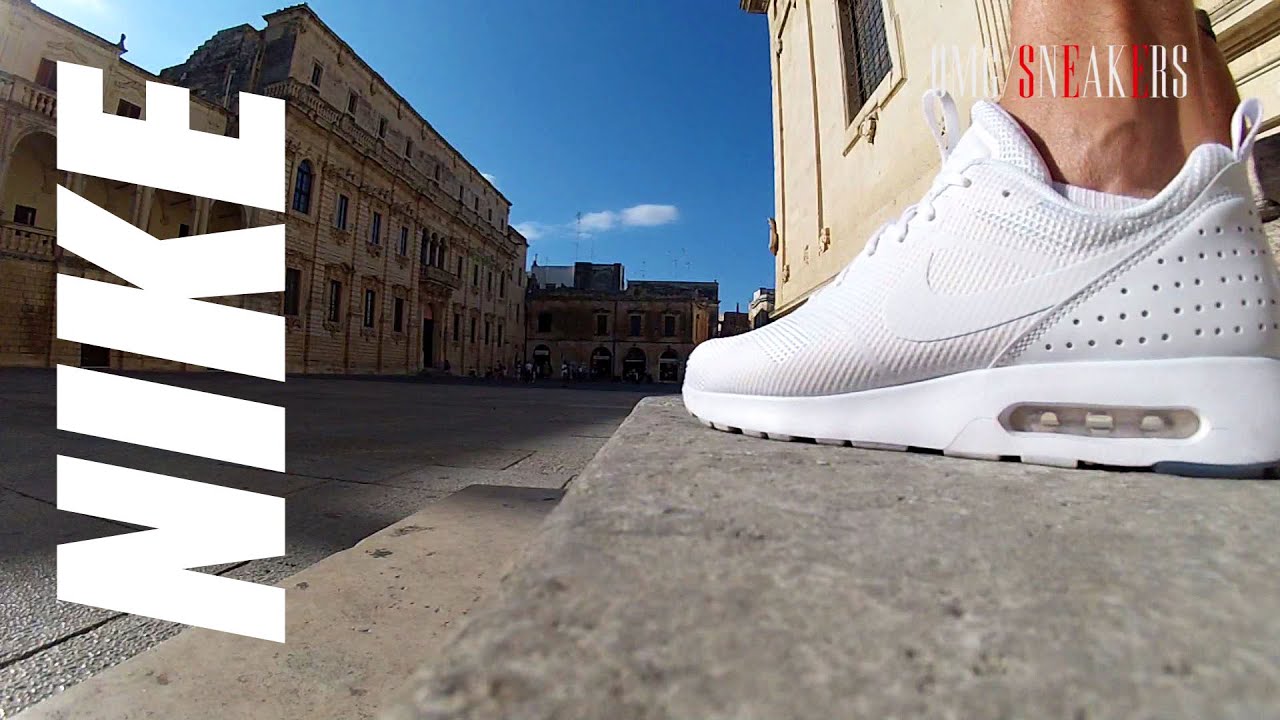 nike air max thea white on feet