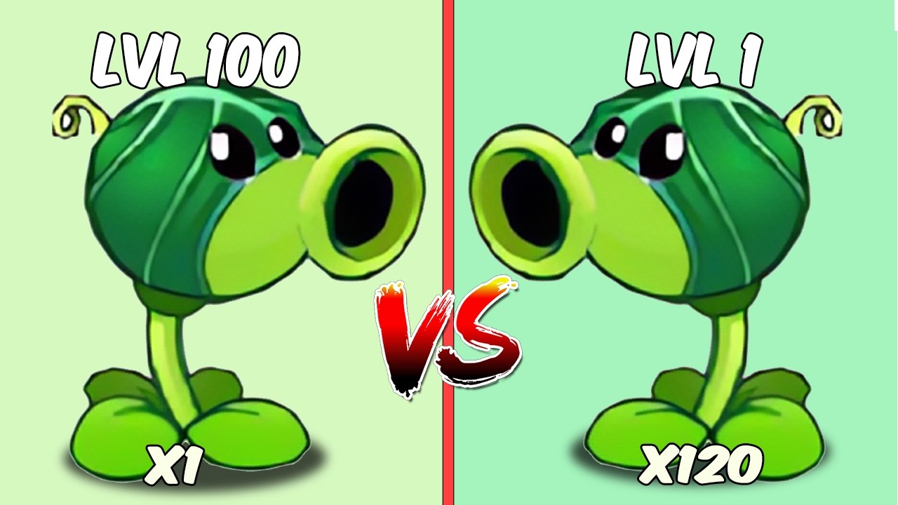 PvZ 2 - 120 Plants level 1 Vs 1 Plant Level 100 - All Plants Vs Deep Sea Gargantuar Zombie Level 15