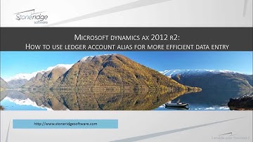 How to Set up a Ledger Account Alias in Dynamics AX