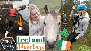 I Jumped OFF a CLIFF! Connemara Ponies, Ziplining  Ireland Travel Adventure | This Esme