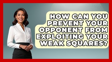 How Can You Prevent Your Opponent From Exploiting Your Weak Squares? - The Chess Codex