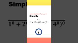 Can You Solve This in 5 Seconds? | Power of Zero | Exponents