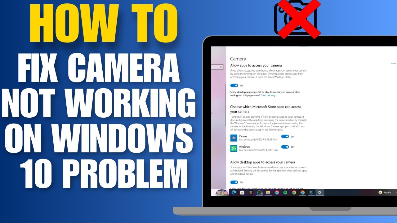 How to Fix Camera Not Working on Windows 10 Problem - YouTube