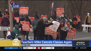Woburn teachers strike closes schools for second day