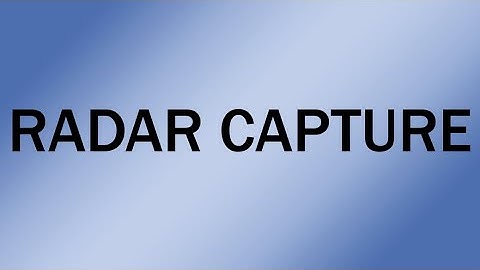 Wanco Message Sign Operation: Radar Capture