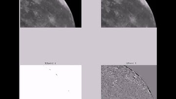 Robust PCA decomposition of a scene featuring a satellite and the Moon