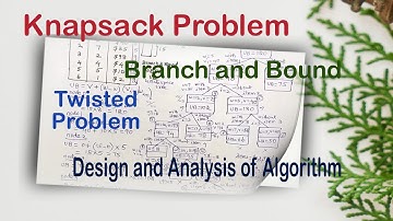 Knapsack Problem using branch and bound in tamil | Twisted problem | Problem 2 | branch and bound