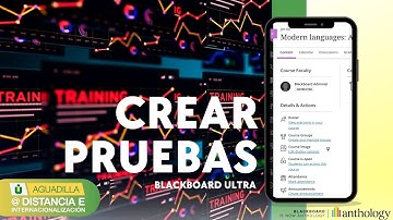 Crear prueba/Blackboard Ultra