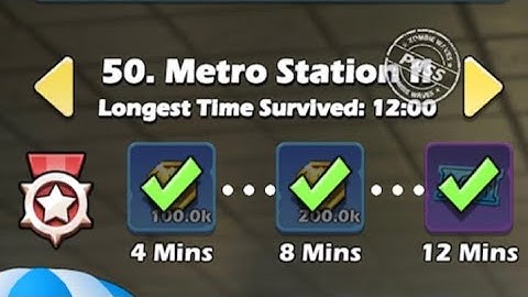 zombie waves - stage  50 - hidding spot - easy win