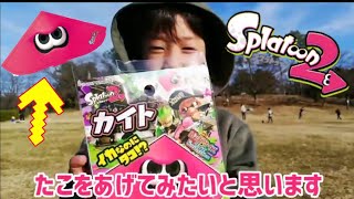 【スプラトゥーン2】イカのたこ？！カイトをあげてみたよ