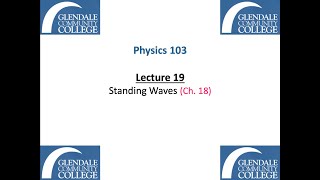 Phys 103 - Lecture 19 - Standing Waves