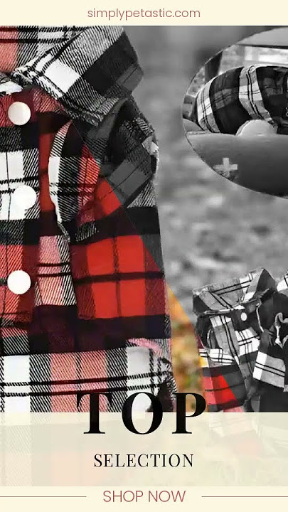 Super Cute Fall Flannel Seasobal Autumn Clothes Apparel Cotton Sleevless Button Plaid Dog Shirts