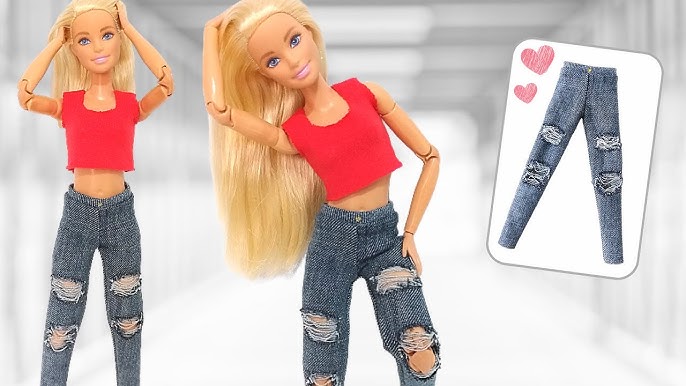 Jaqueta Jeans para Barbie  Como Fazer Roupinha de Boneca - 動画