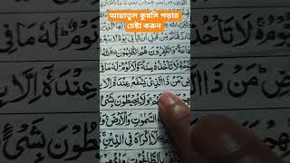আয়াতুল কুরসি পড়ার চেষ্টা করুন | Try Reading Ayatul Kursi #arabic #surah #video #shortvideo