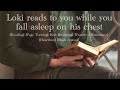 Loki Laufeyson reads to you while you fall asleep on his chest