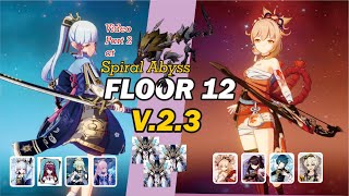 Spiral Abyss Floor 12 Yoimiya Ayaka Genshin Impact version 2.3