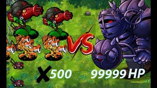 : PVZ 1 Fusion 2.1.6! 500 Plants Fusion VS 30000 Ultra Obsidian Gargantuar - Who Will Win?
