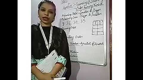 Order and Forming Numbers Class-1(C) Date-18/06/20 @SFSNARENGI