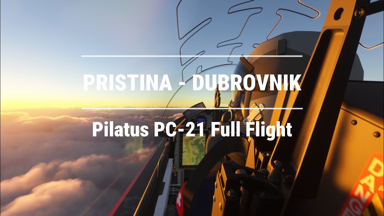 Pristina(BKPR) to Dubrovnik(LDDU) | MSFS2024 | Pilatus PC-21 VR Cockpit View