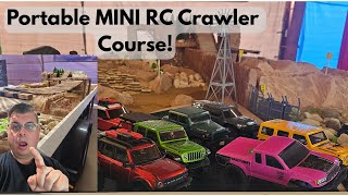 RC Microverse Trailer Setup 1/24 Scale Crawlers Tackling Obstacles