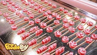 How to Make Strawberry Lollipop Candy (Handmade Candy)