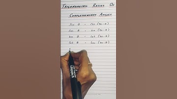 Trigonometric Ratios of complementary Angles #shorts #youtubeshorts #shortvideo