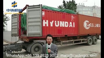 One set of bottom part slide-out moulding machine is ready to ship to India