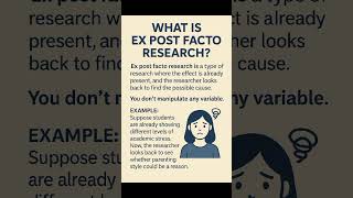 What is Ex Post facto Research?