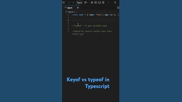 TypeScript: keyof vs typeof in 60 Seconds  #typescript #coding