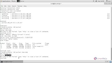 Parted commands in Linux with examples